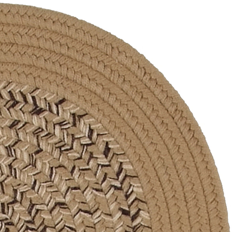 Tapis beige tressé Nurgul, Ovale 12 pi x 15 pi