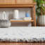 Tapis bleu / ivoire en coton touffeté à la main Ebony-435459397
