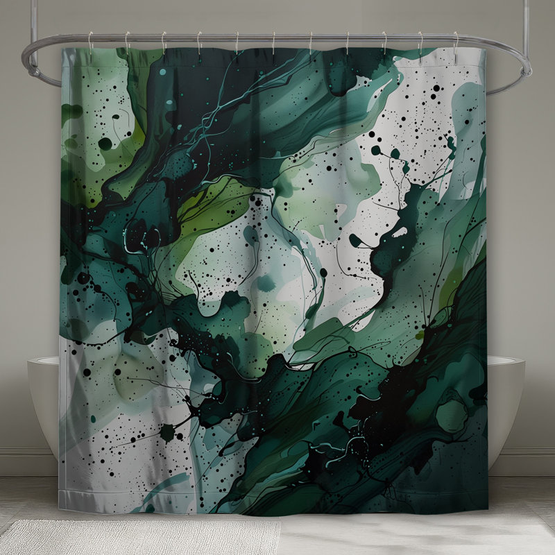 Rideau de douche abstrait - Art Modern Decor, 70in W x 84in H