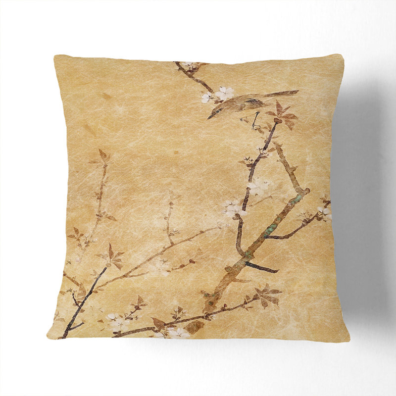 Floral Square Cushion, Stone, 55 x 55 cm