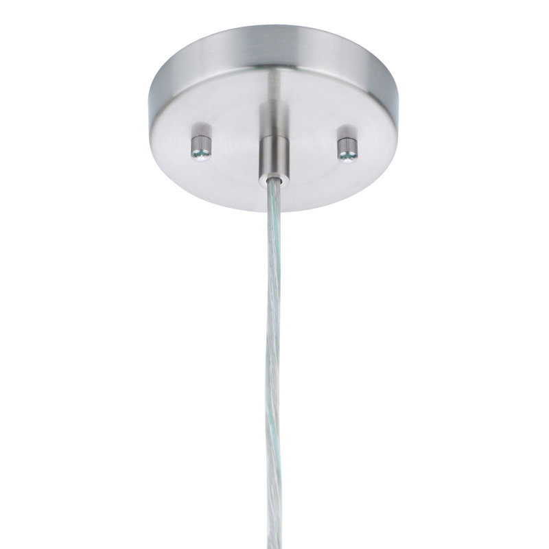 Luminaire suspendu à 1 lumière Rochel, Nickel