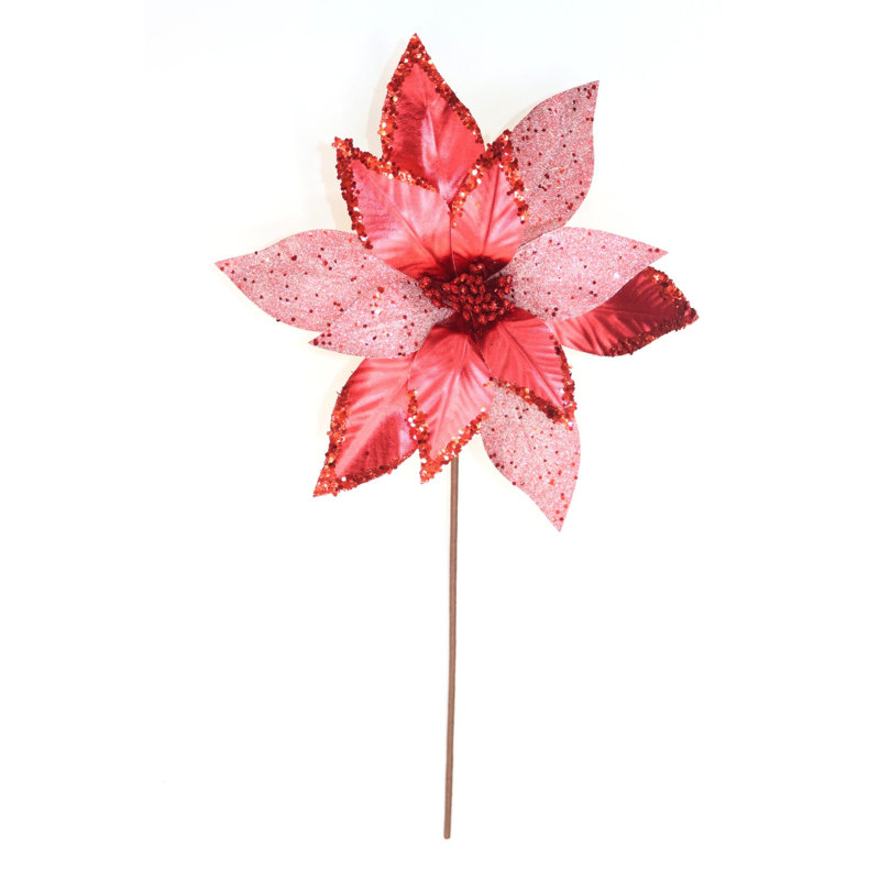 Pic métallique rouge poinsettia, Rouge