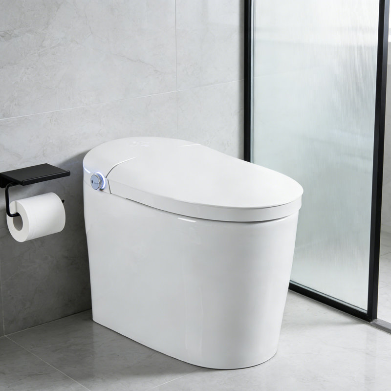 Smart toilets with Auto Open/Close, Auto Flushing, Warm Air Dryer , LED Screen Display, soft-close, and Night light