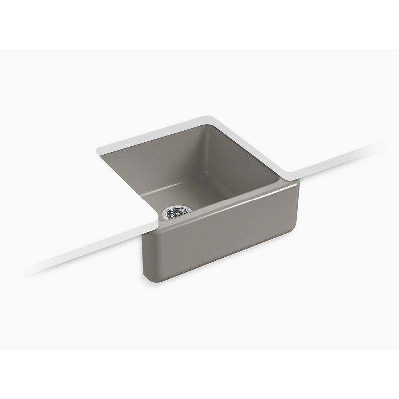Whitehaven Self-Trimming 23.5"L x 21.5625"W Farmhouse Kitchen Sink, Cashmere