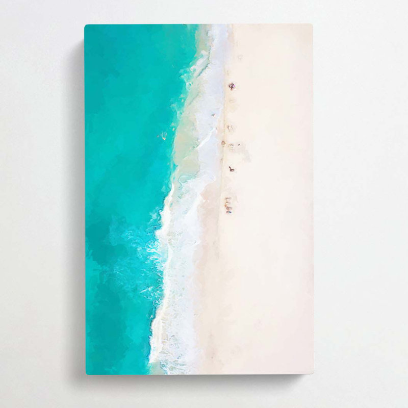 Cancun Beach in Mexico in Abstract - Wrapped Canvas, 50cm H x 35cm W x 3cm D