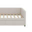 Lit plateforme simple tapissier en forme de L avec tiroirs-183397549