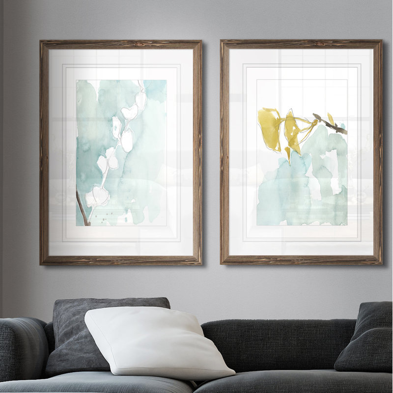 « ginkgo on dusty i » par antonymeus bunjamin (abe)-2 pièces, ensemble de 2 reproductions de photos sur toile, Blanc