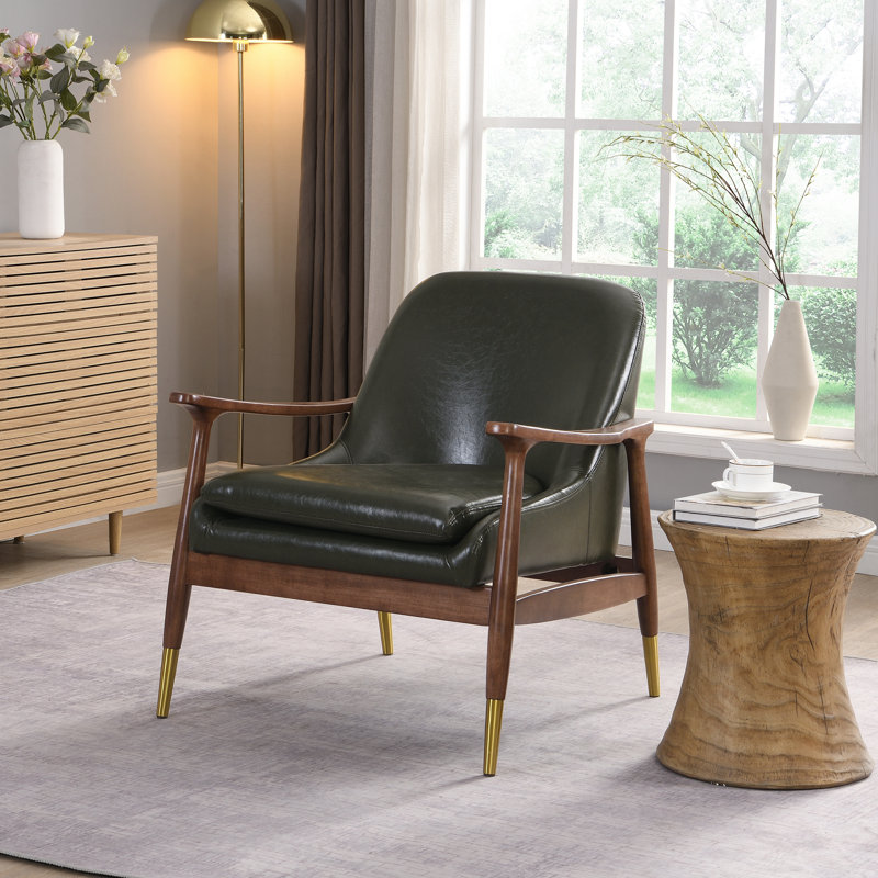 Fauteuil d'appoint Mid-Century, Vert