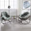 Chaise berçante d'extérieur en acier Alvan-604352854