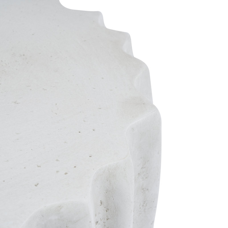 Table d'appoint Bruna, Blanc antique