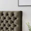 Tête de lit capitonnée capitonnée au design moderne avec boutons, tête de lit réglable en bois massif, tête de lit en bois massif avec pieds en métal durable