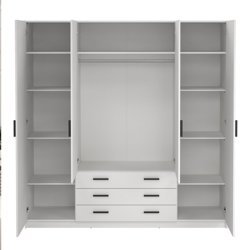Sprint Manufactured Wood Wardrobe, White