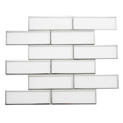 Athena 2" x 6" Glass Brick Mosaic Wall Tile