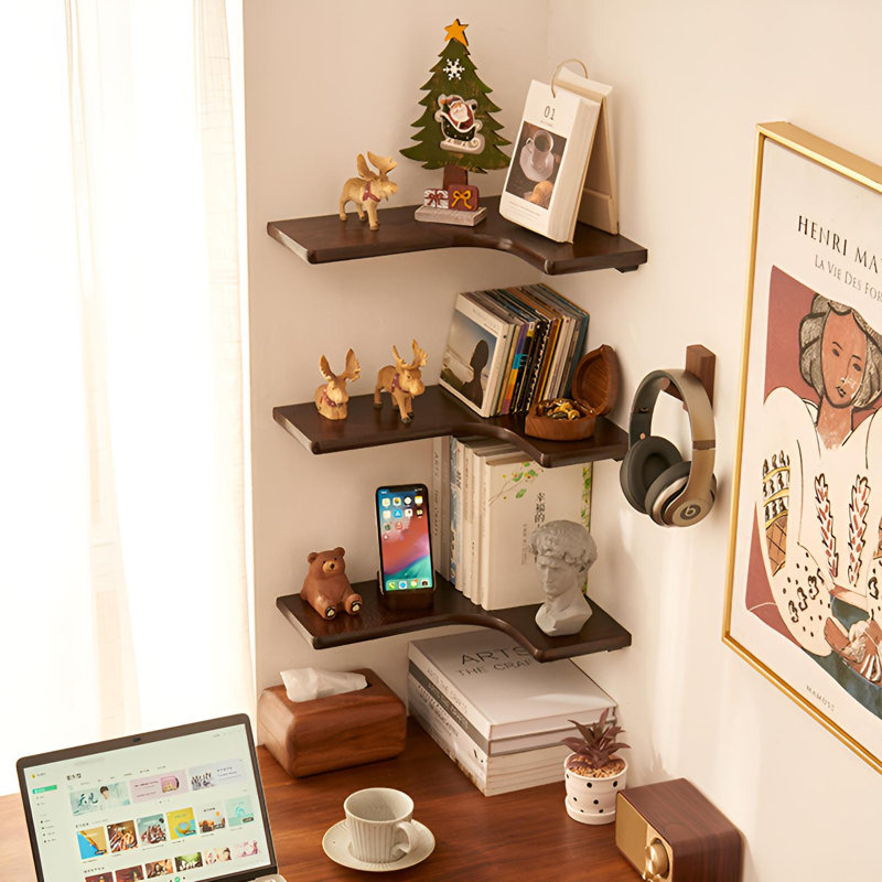 Solid Wood Floating Wall Shelf