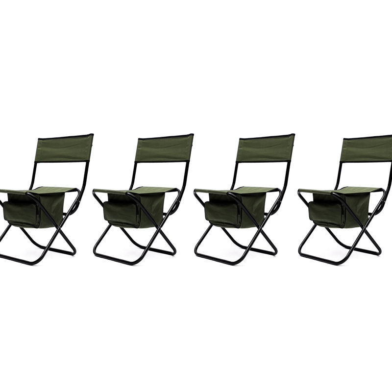 4 chaises pliantes portatives avec fonction de rangement - excellente pour l'extérieur