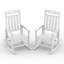 Ensemble de chaises berçantes en PEHD Adirondack, convenant à une utilisation intérieure et extérieure-1330832340