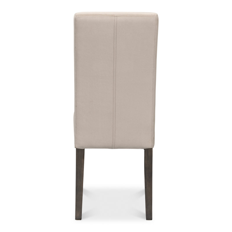 Sawyer 20'' H Velvet Upholstered Maple Parsons Chair, Beige