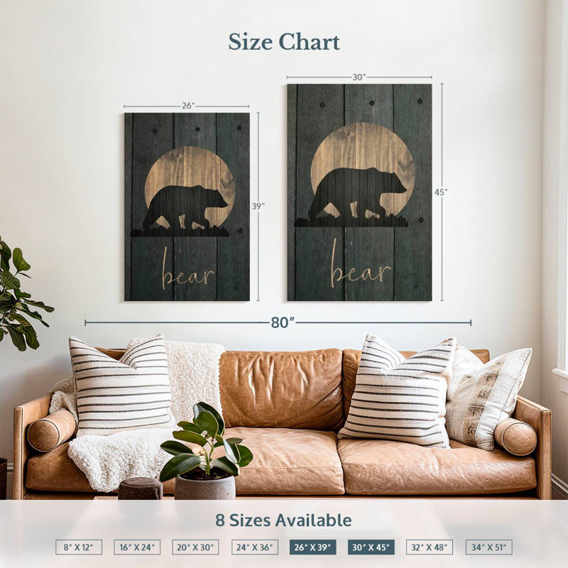 Brampt Wilderness Wood Bear, 39" H x 26" W