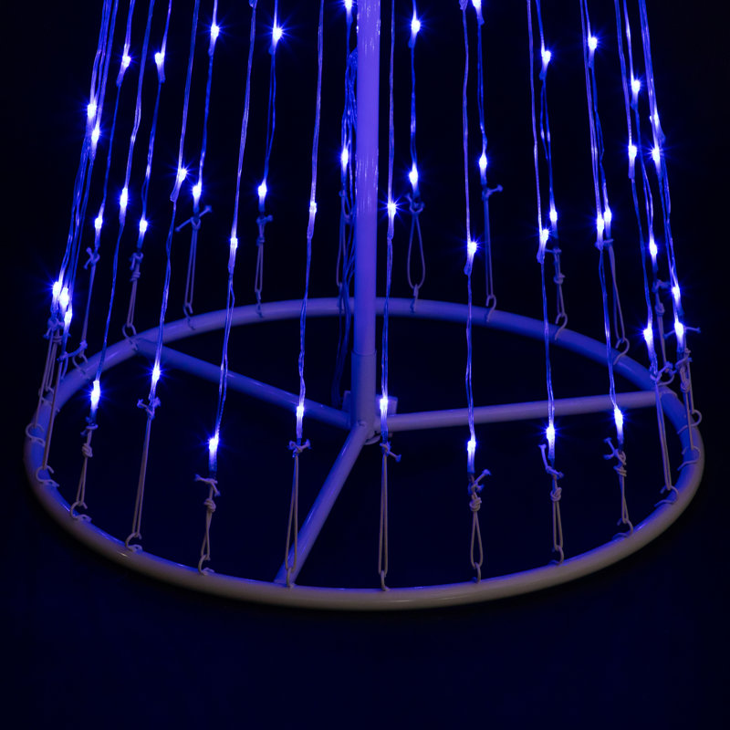Décoration d'extérieur à DEL, H 108 po x l 35 po x p 35 po, Bleu foncé