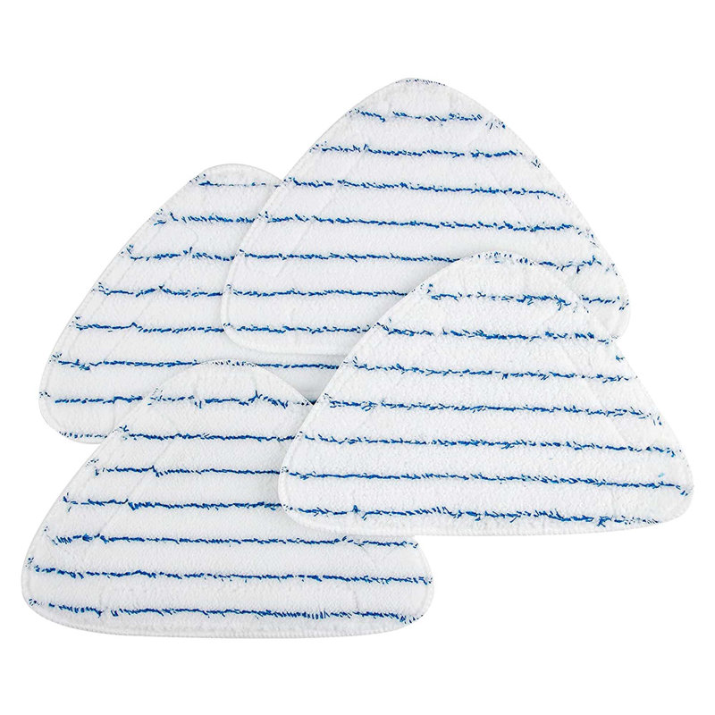 OVENTE Steam Mop Replacement Pads for ST405 Series, Reusable and Washable Microfiber Cleaning Pads, White ACPST4054
