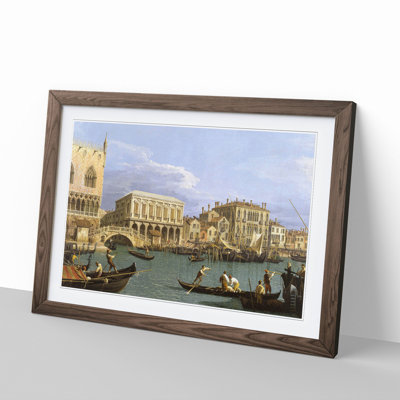 Riva Degli Schiavoni in Venice by Giovanni Canaletto - Picture Frame Painting on MDF