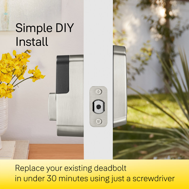 Black Suede Smart Deadbolt with Keypad and Bluetooth