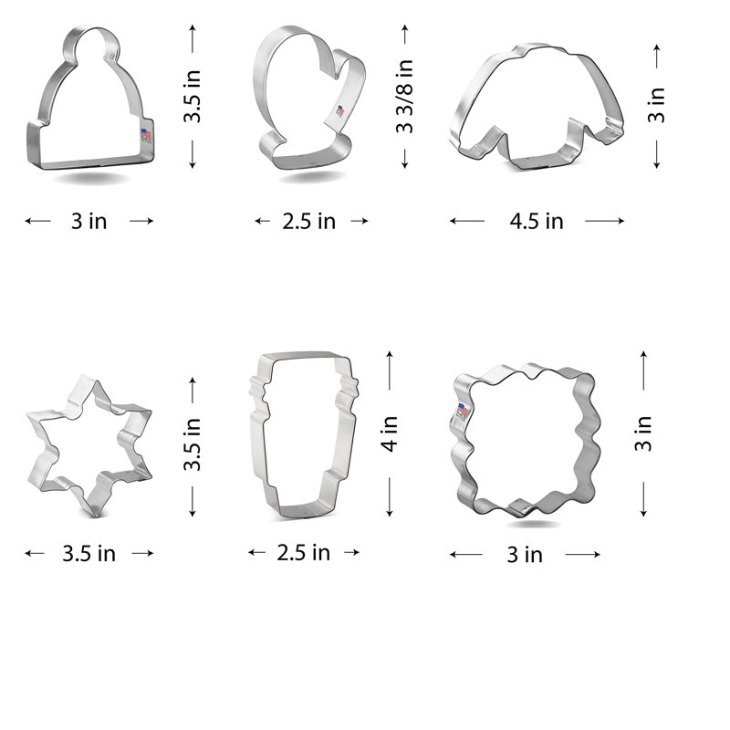 CookieCutter.com 6 -Piece Non-Stick Cookie Cutter