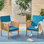 De 2 chaises confortables en bois pour l'extérieur - Détendez-vous dans votre jardin 2 pièces