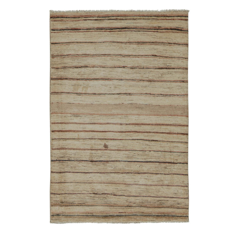 Hand Knotted Wool Area Rug in Multi