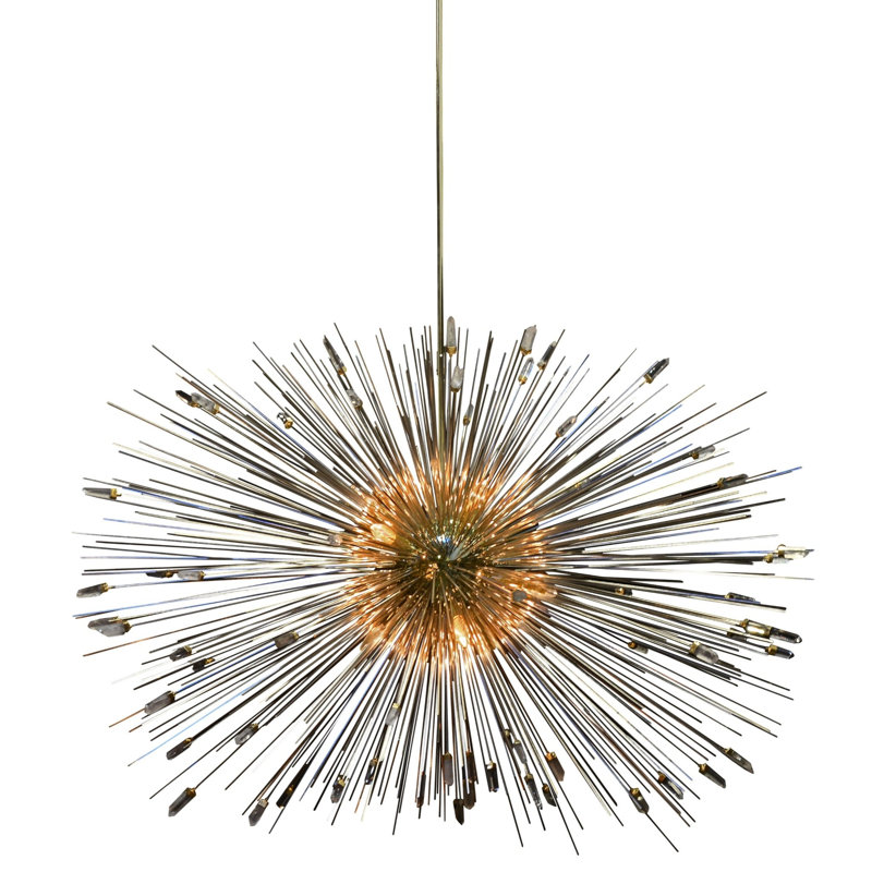 Gramercy 12 - Light Chandelier, Polished Nickel, 48" H x 58" W x 58" D