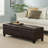 Jye Vegan Leather Storage Ottoman, Storage Ottoman Bench-1052500163