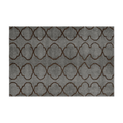 Trellis Gray Indoor and Outdoor Area Rug