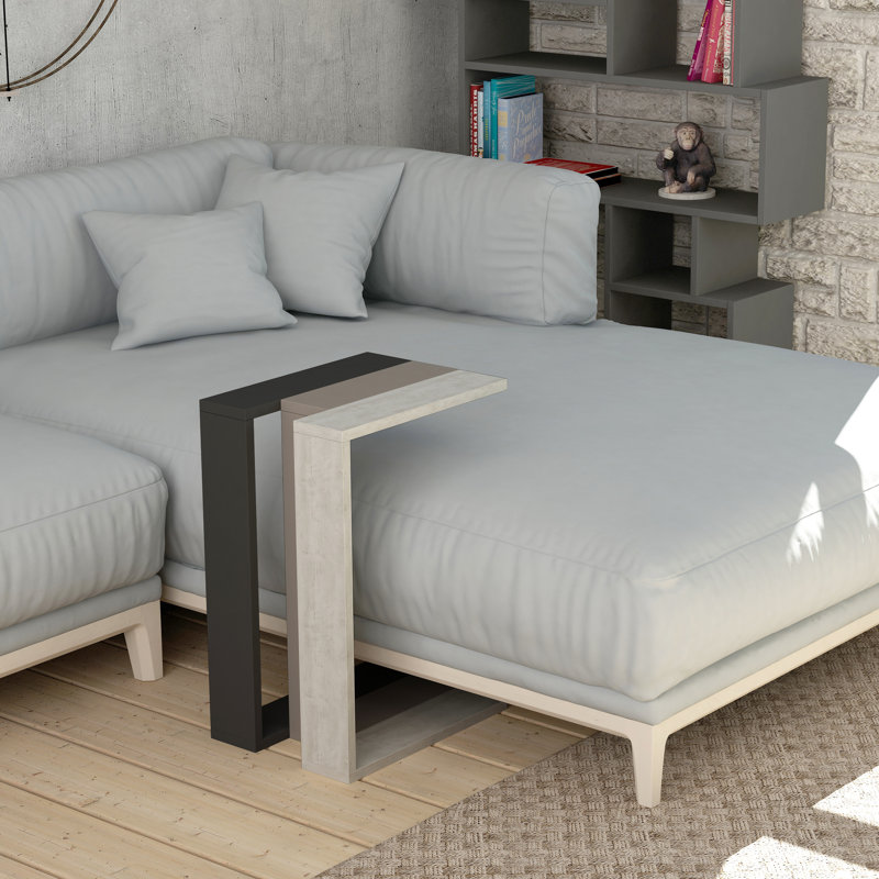 Modern Side Table, 23.6 x 22.4 x 15.7 inches | 100% Melamine Coated Particle Board, Thickness: 0.7 inches | Stylish and Functional Design for Living Room or Bedroom | Durable, Easy to Clean, Perfect for Contemporary Spaces