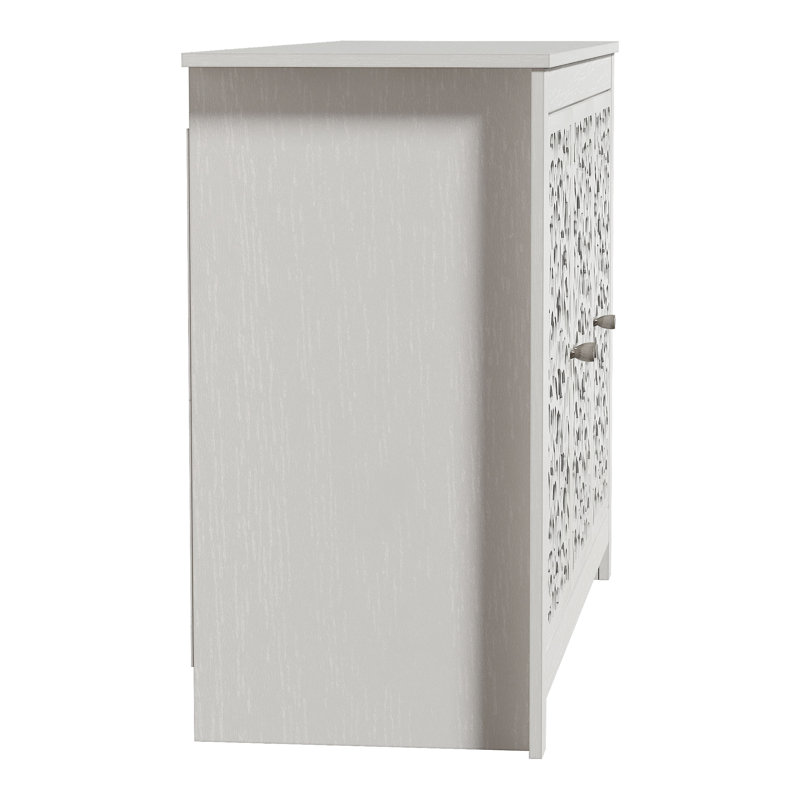 Ensemble de 2 bahuts Arrastia, Noir / perle chêne blanc