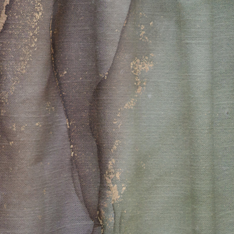 Mauve et vert liquide - Rideau abstrait - Velours obscurcissant - 1 panneau