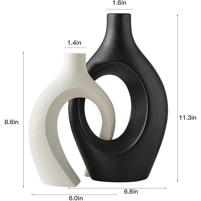 Ensemble de 2 vases en céramique Snuggle