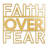 Faith Over Fear - Spiritual Quote Modern Abstract Wall Accent Sculpture Hanging Decoration Metal Wall Decor-94208250-129992579