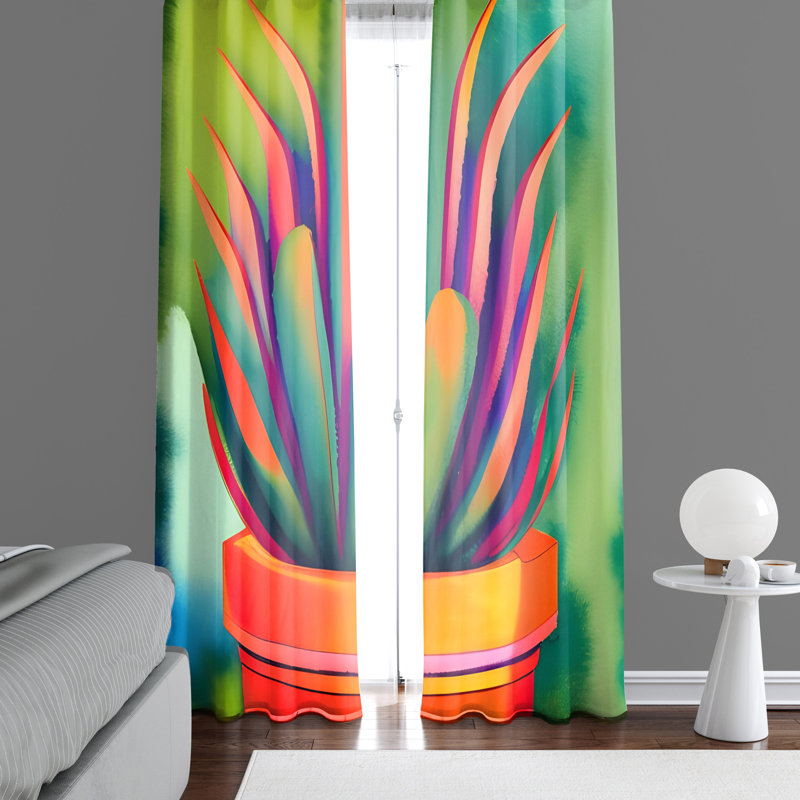 Demoris Semi Sheer Curtain Panel Pair, 40" W x 61" L
