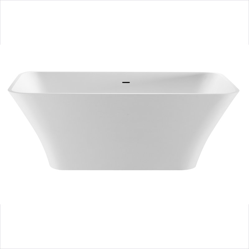 Baignoire de trempage autoportante 65,75 po MTI Addison, Blanc mat