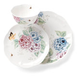 Lenox Butterfly Meadow Hydrangea 12 Piece Dinnerware Set, Service for 4