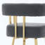 Luxueuse chaise d'appoint rembourrée en molleton avec pieds en métal doré, parfaite pour les salons et les bureaux-1745529908