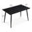 51.18" Retangular Office Desk With Black Wood-Grain MDF Top & Metal Frame For Home Office