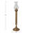 Brass Taper Candle Holder With Glass Hurricane