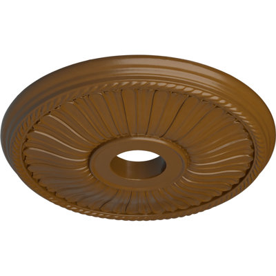 Médaillon de plafond Endurathane Berkshire, DE 20 1/8 po x P 3 7/8 po x P 1 7/8 po (convient aux auvents jusqu'à 6 3/8 po), finition topaze fumée peinte à la main