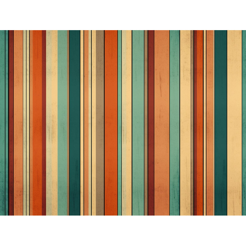 Tanica Room Darkening Curtain Pair, 20" W x 61" L, Orange/Turquoise