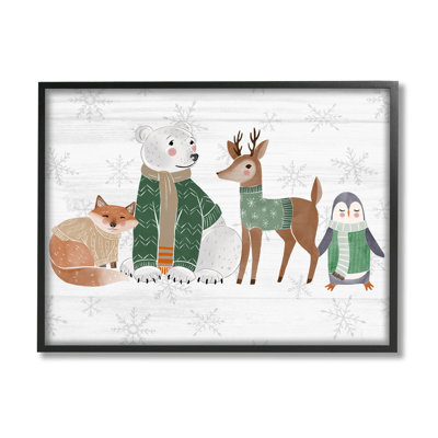 «Winter Wildlife Animals Snowflakes» par The samedi Evening Post - impression sur toile