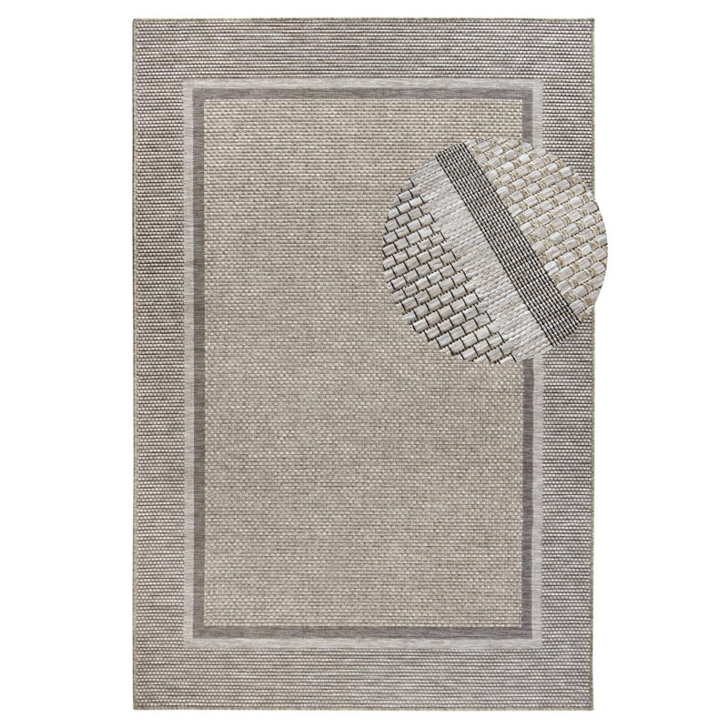 Kollektion 1836 No Pattern Machine Woven Brown Area Rug, Rectangle 115 x 170cm