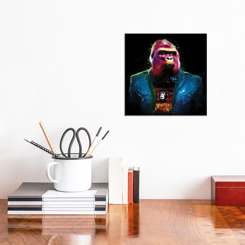 Rock N' Kong by Patrice Murciano - Wrapped Canvas Painting, 30.48 cm H x 30.48 cm W