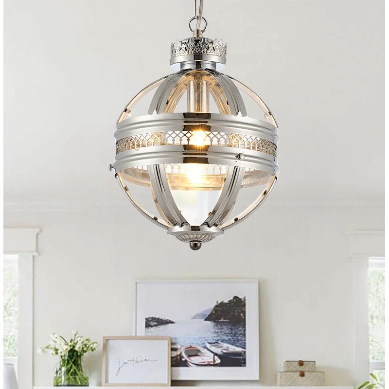 Mini-luminaire suspendu en verre de style hôtelier 12 pouces Adisynn Victoria