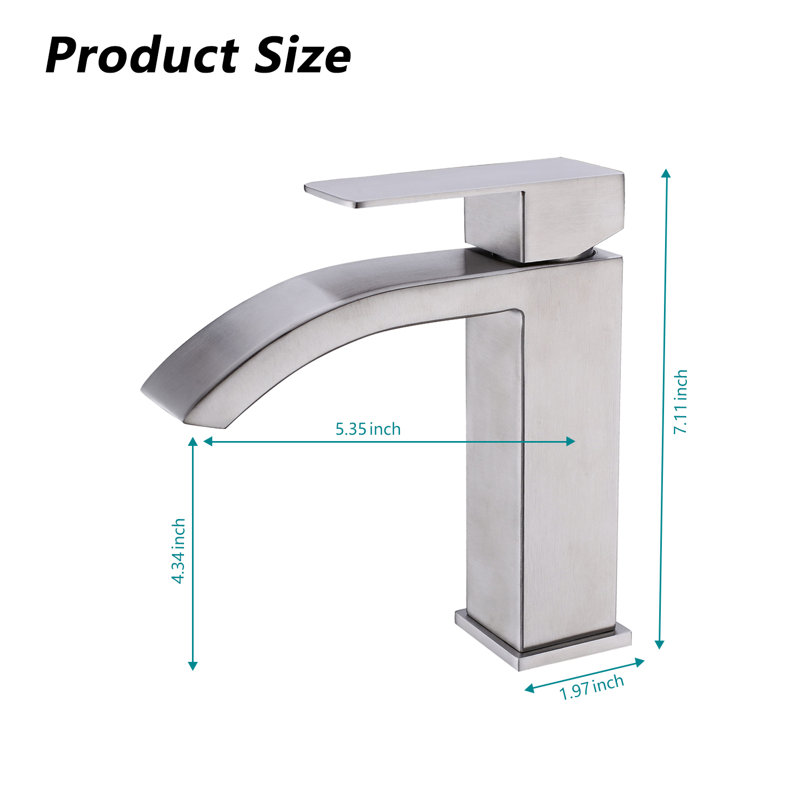 Single-Hole Bathroom Faucet, Brushed Nickel